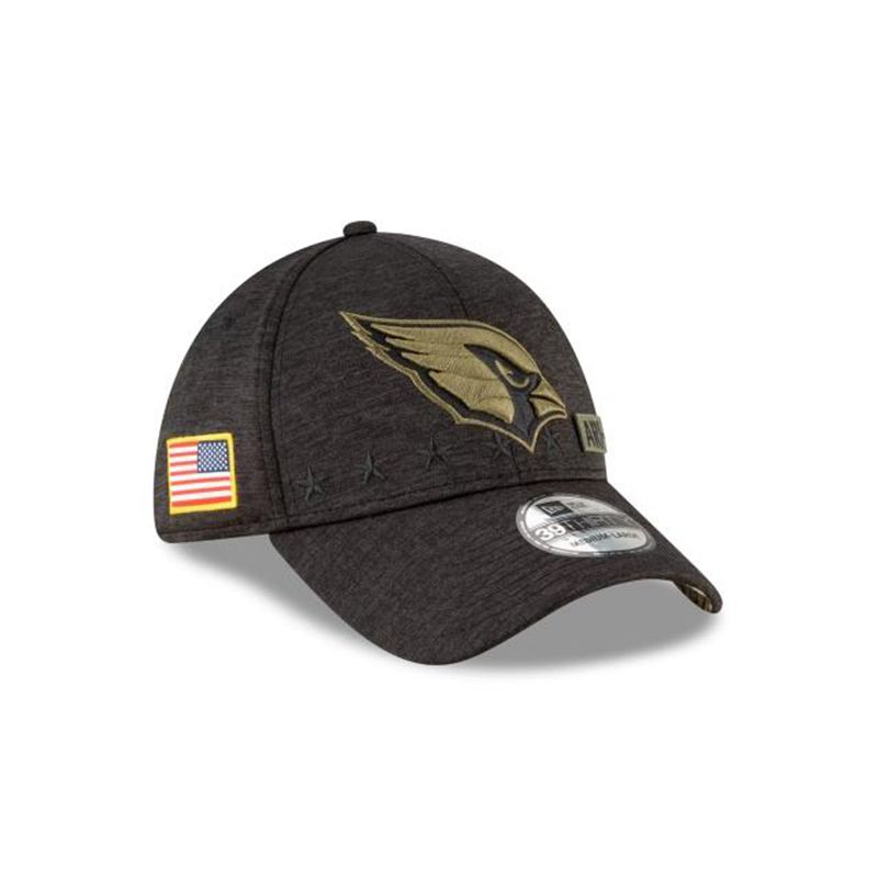 NFL Arizona Cardinals Salute To Service 39Thirty Stretch Fit (VWQ3449) - Black New Era Caps